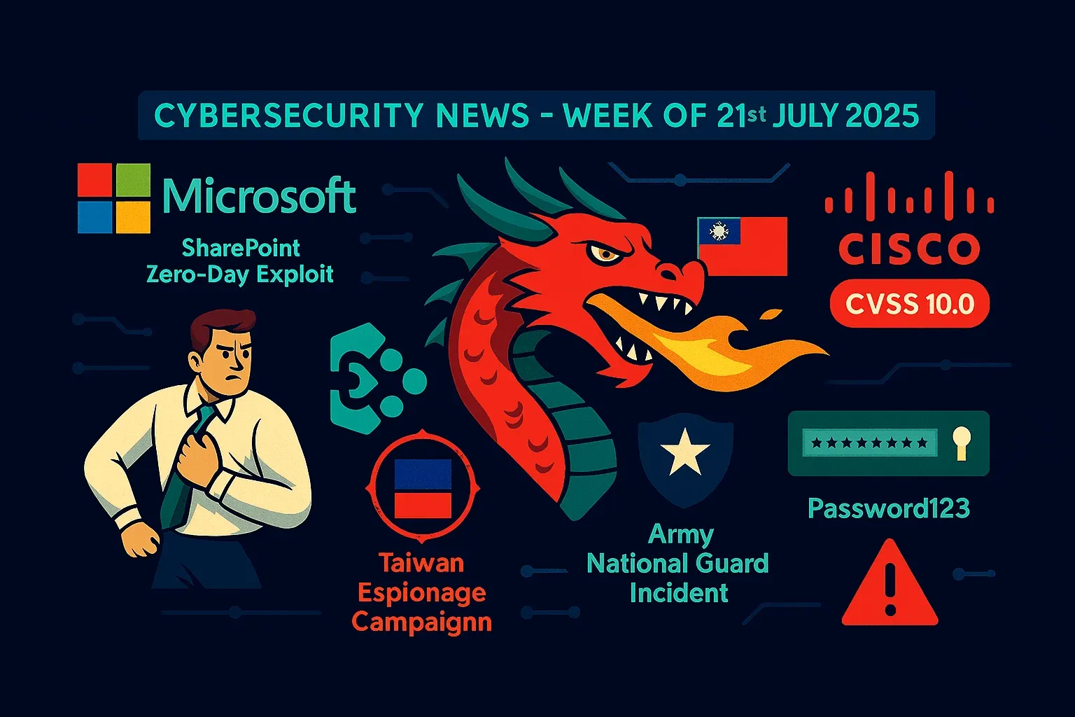 Featured image for 18 Cybersecurity News Summarised - 21/07/2025.